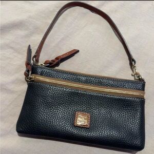 Dooney & Bourke Black and Tan wristlet